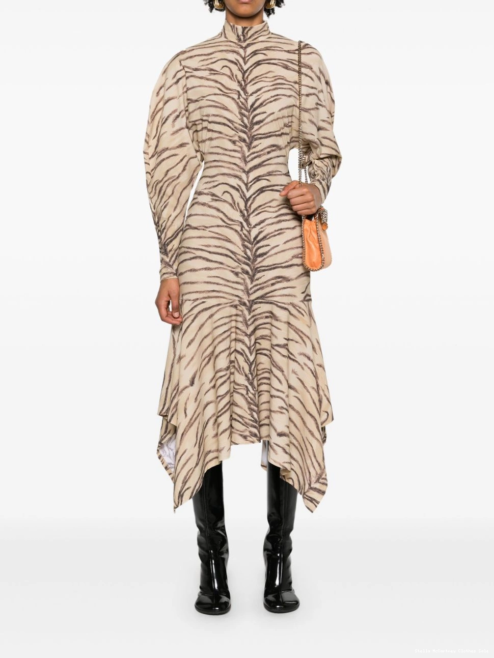 Cheap long-sleeve maxi Women Stella dress tiger-print McCartney 0715